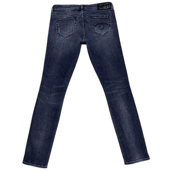 R13 Kate Skinny Jeans Orion Black 26x27 Made in Italy Distressed EUC - Picture 2 of 13